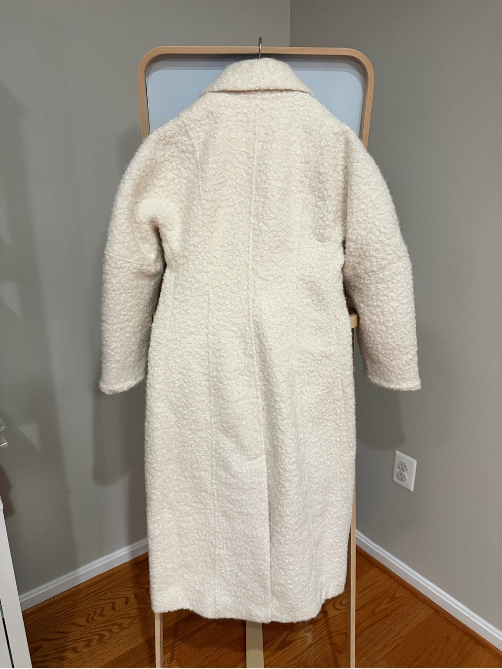 Anthropologie Maeve Cream Teddy Bouclé Long Coat XS - Picture 4 of 4